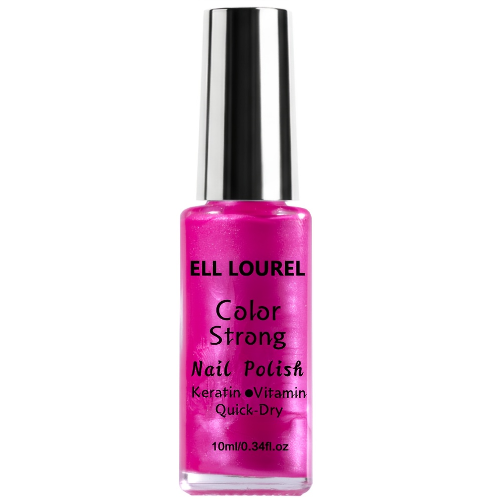 Image of Ell Metallic Shimmer Nail Polish Alcohol-free Quick-dry End Extends Brightens Shine Nail Surface Breathable Healthy Suitable For Commuting Parties Holidays