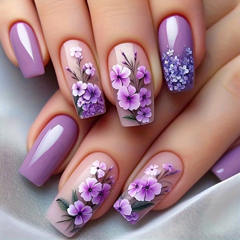 

24pcs , Purple & , Length, , False For Women, & , Art Accessories