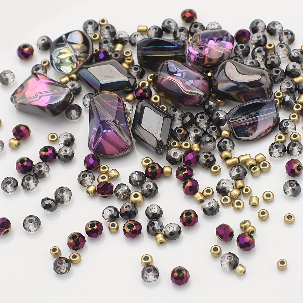 TEMU Ensemble de perles plates et petites perles de de couleur et irrégulières pour la fabrication de bijoux, comprenant des pendentifs, des ajouts
