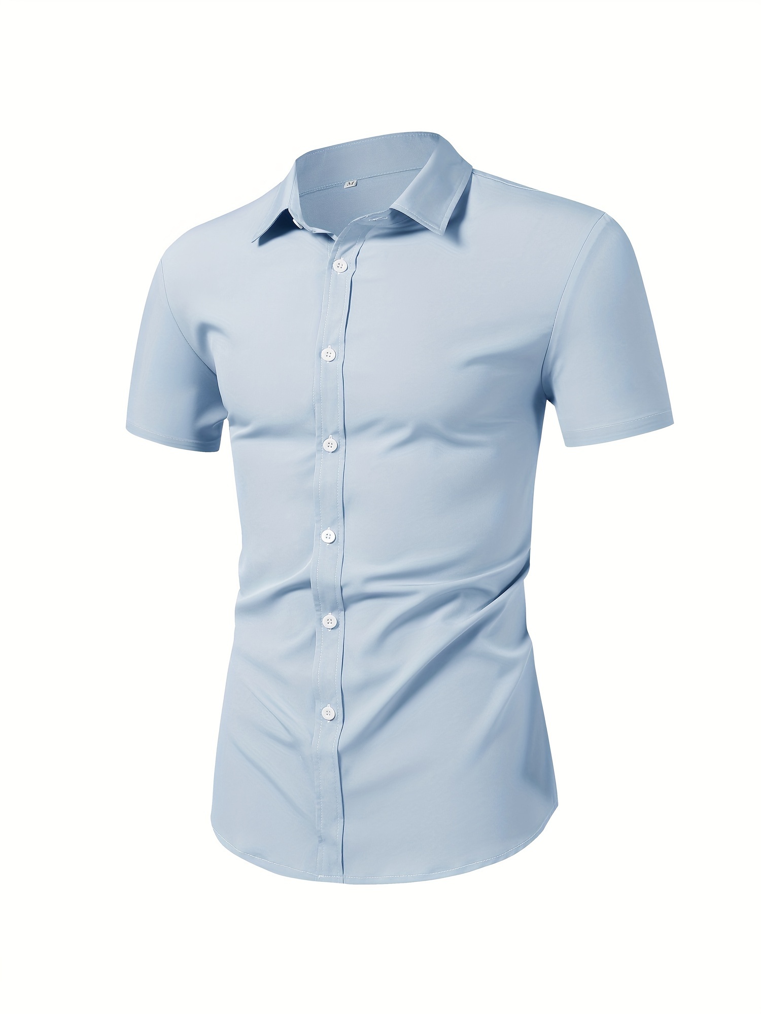 fitted lace wedding dress Jemitop Men's Short Sleeve Dress Shirts Casual Business Formal Slim Fit Stretch Wrinkle Free Button Down Shirt Black S