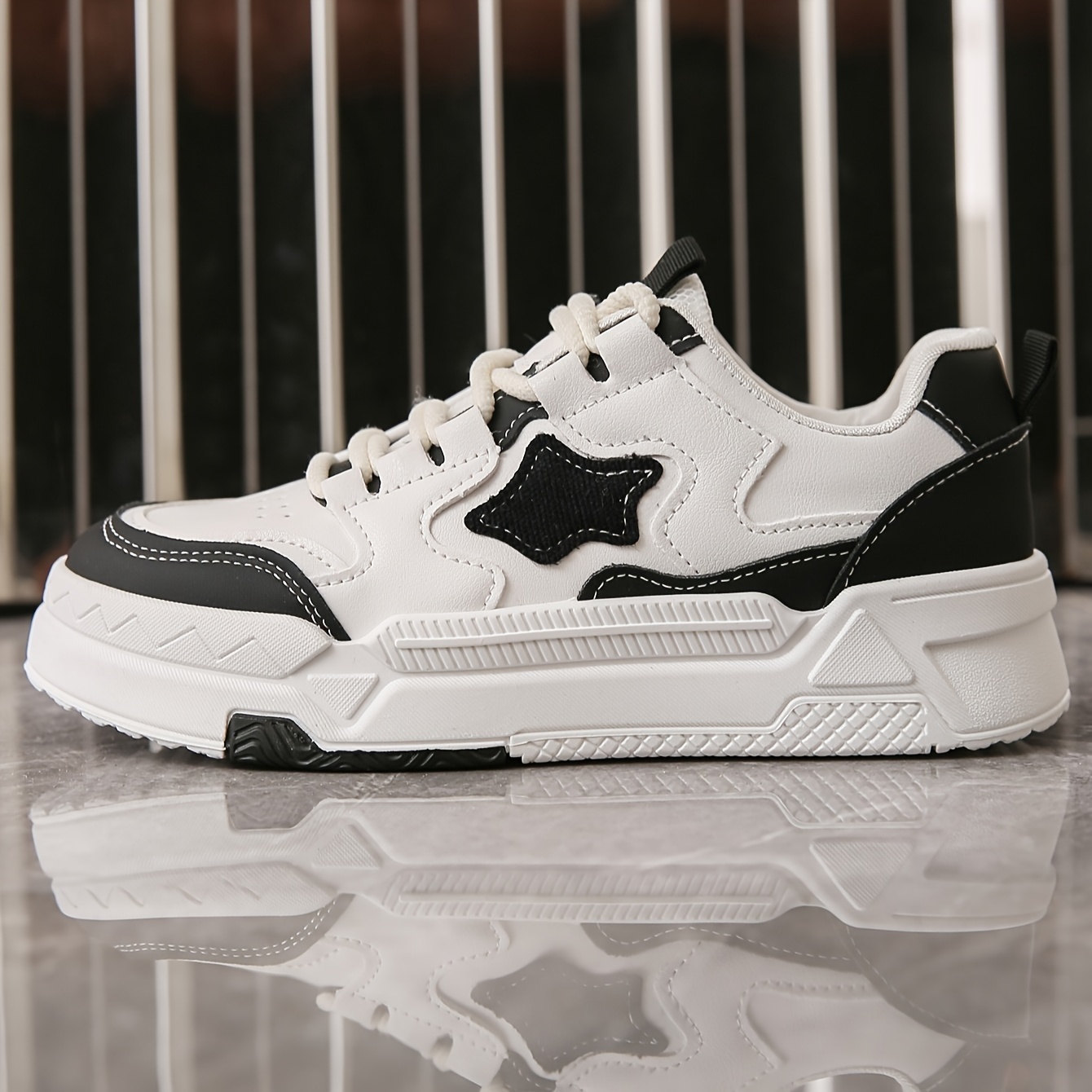 women's fashion skate shoes star colorblock lace low top - Temu