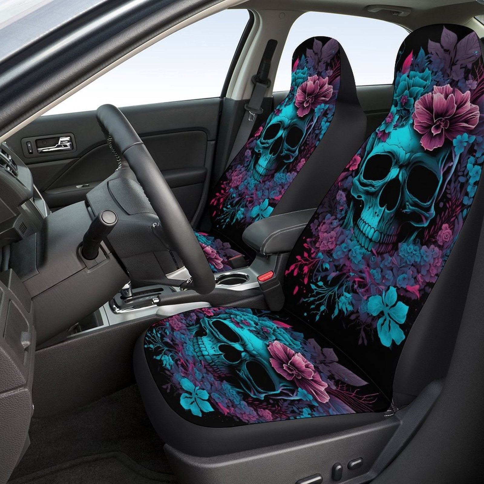 TEMU 2pcs Car Seat Covers Breathable And Nonslip Front Seat Covers With And