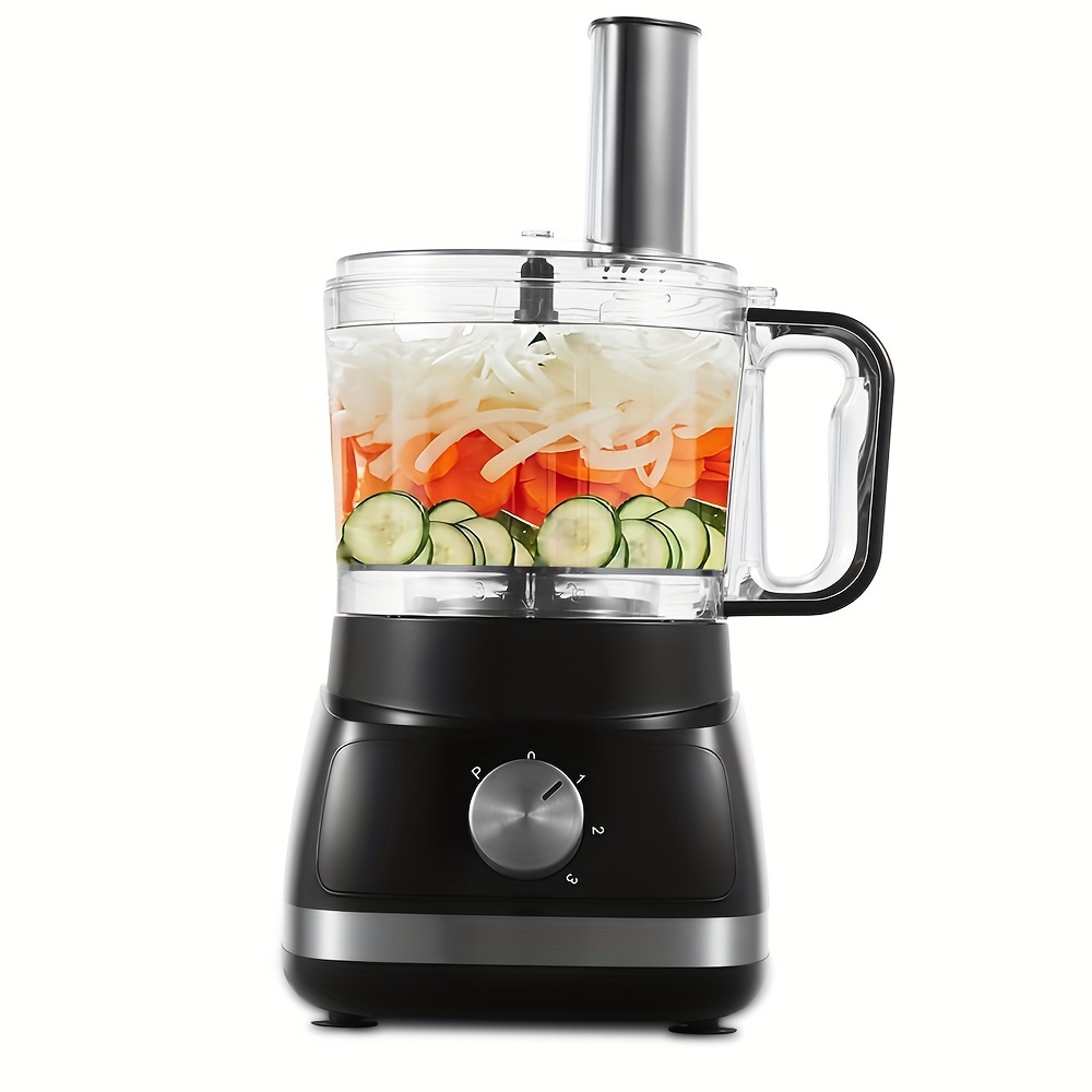 TEMU Food Processor Chopper, 800w Food Processor Chopper, 2l Black Food Processor Multicrusher, Compact Food Processor, 3-speed Chopper, Crusher,