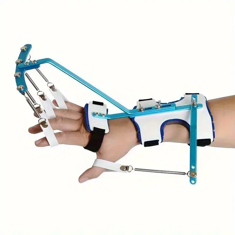 1 adjustable finger exerciser for hand wrist finger fit stainless steel with white grips adjustable levels 10 20cm for recovery prevention hand relax Product details 0