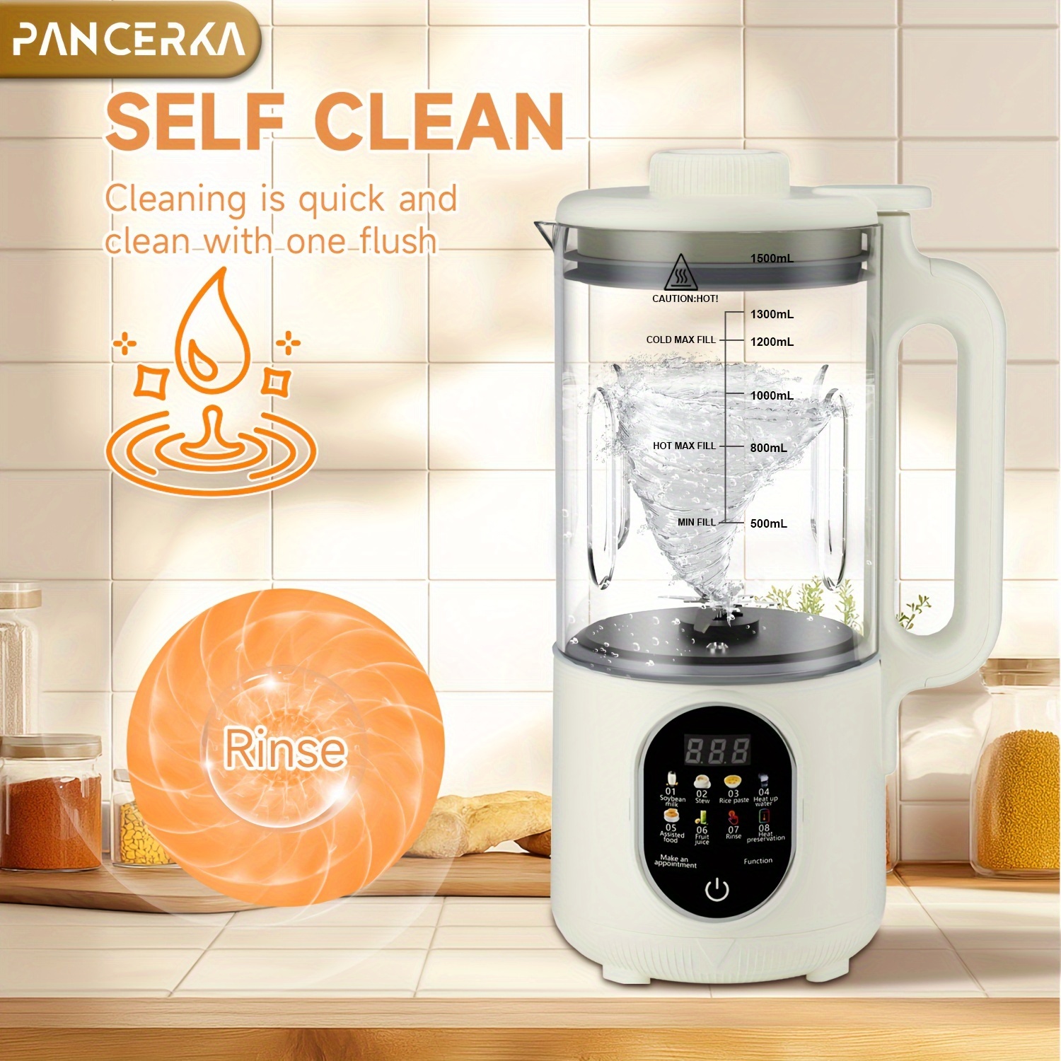   1500ml   800w high speed blender with multi function   operation suitable for almond soy   220 240v european standard plug easy   without battery   rpm motor