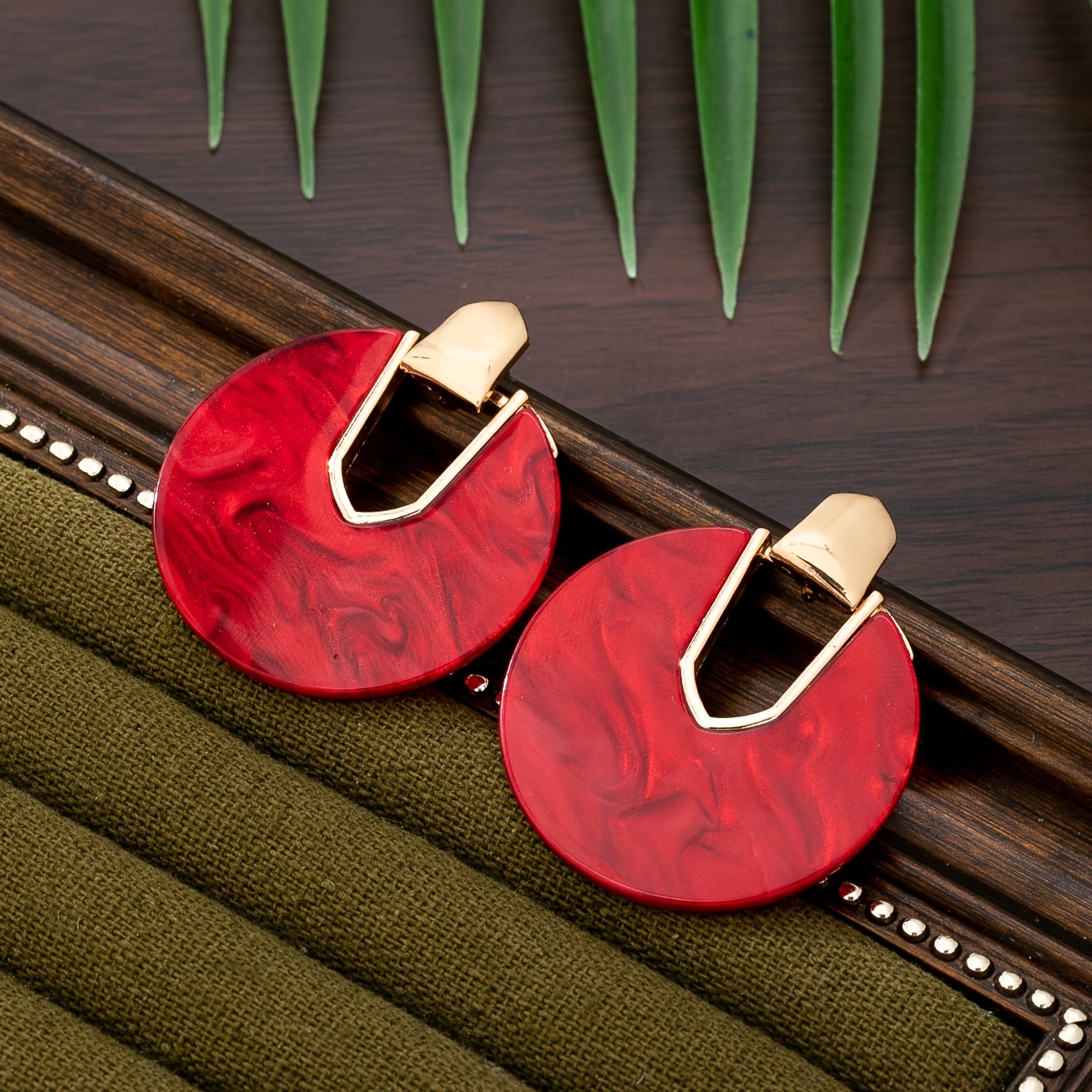 Women's Unique Geometric Acetate Drop Earrings