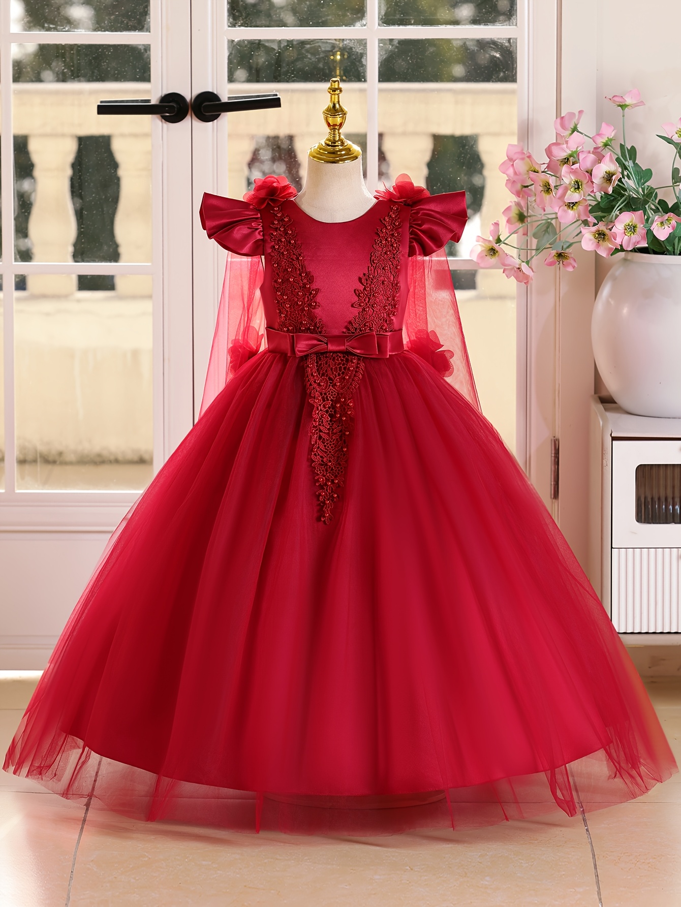 open lace back dress Princess Dress Girls – Top Super Deals main image 0