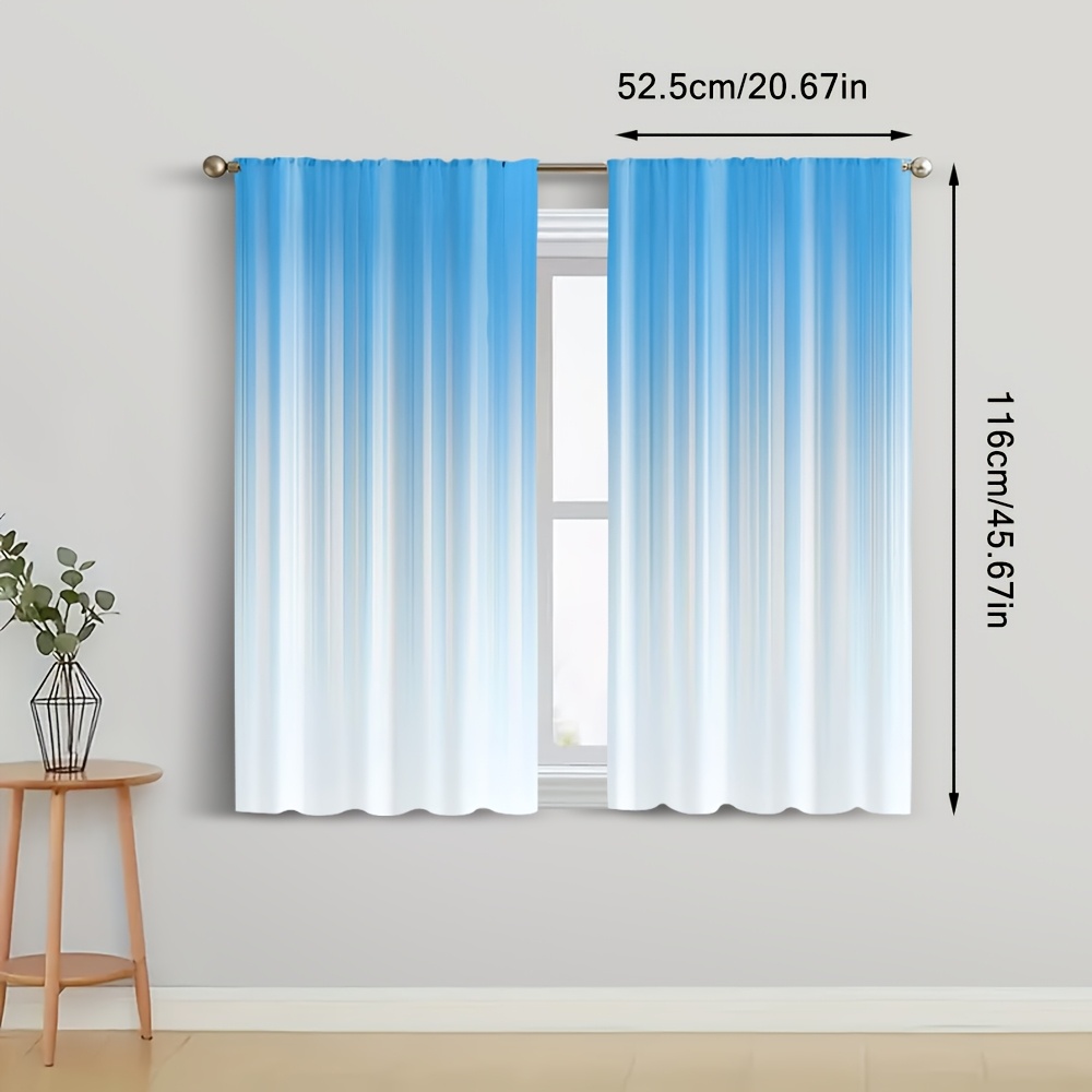 TEMU 2pcs, Party Curtain Blue Durable Polyester,without Electricity Festive Wall Decor Perfect For Hotel Decoration