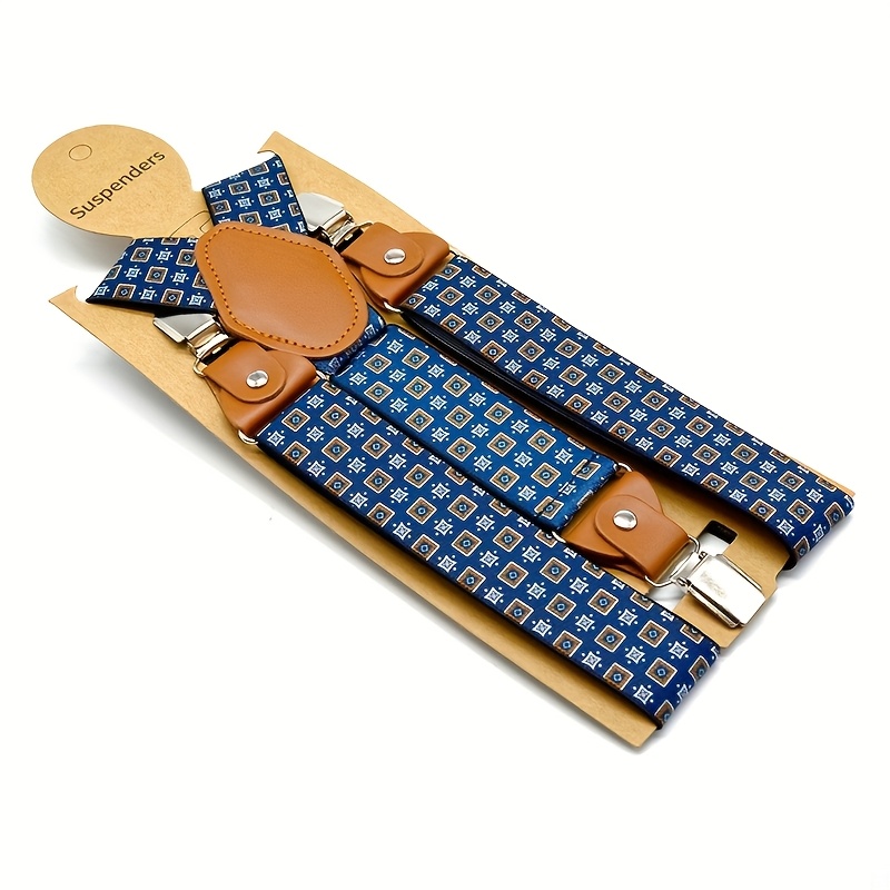 TEMU Elegant Men's Business Suspenders Pants, Slim Fit Casual Elastic Waist Suspenders, Fashionable And Versatile, The For Holiday Gifts For Family