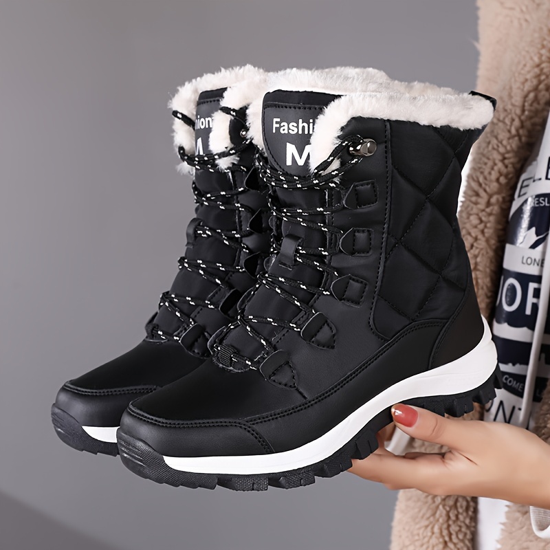 Image of Women's Snow Boots, Outdoor Sports & Casual Shoes, High--lined Warm Shoes, Anti-slip & Wear-resistant Mom Shoes, Grandma Shoes