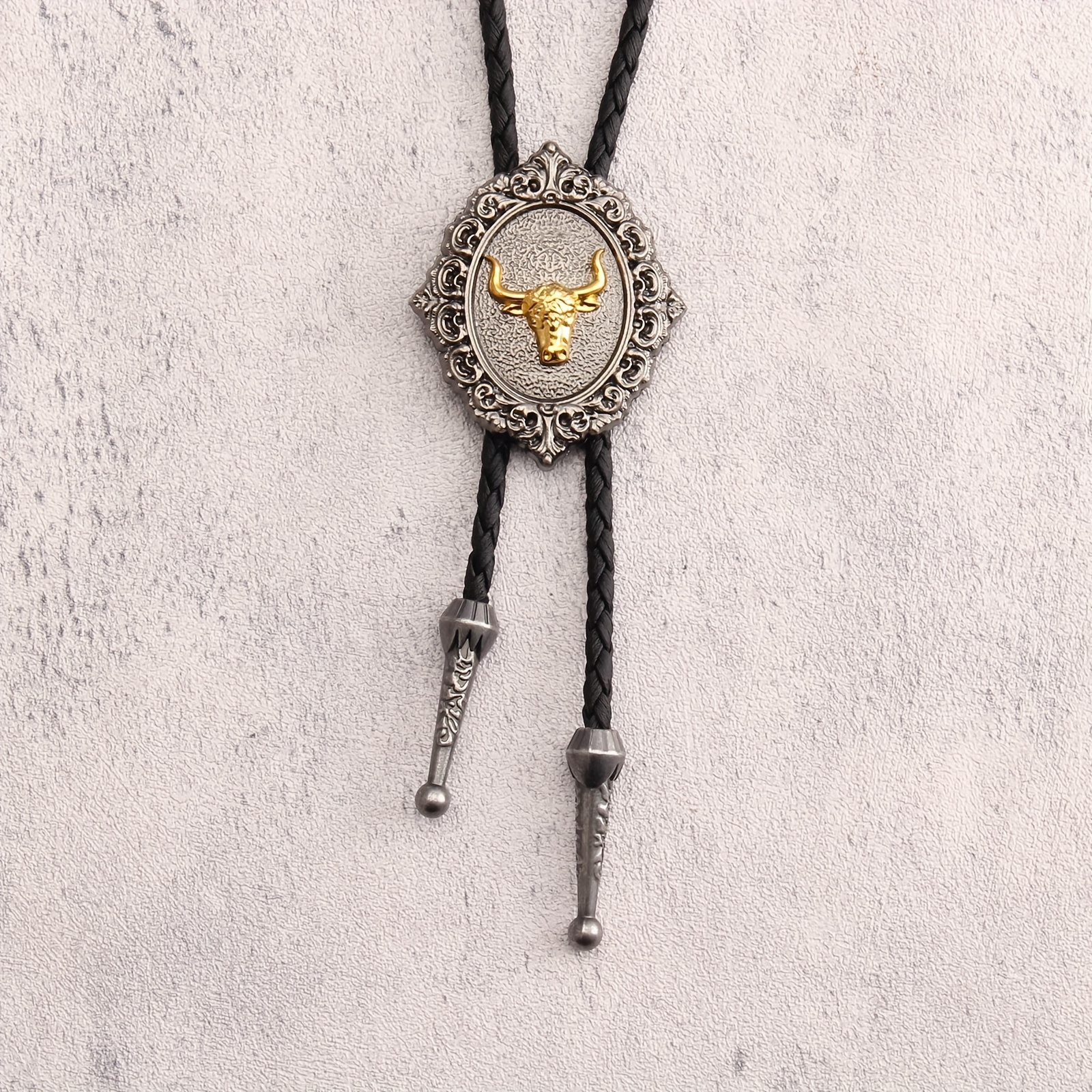 TEMU 1pc Collier Bolo Tendance Élégant Tête de , Nœud Papillon Réglable, Cordon de Cou Unisexe, Style Couple, Cadeau et Polyvalent pour Amis, , Petit