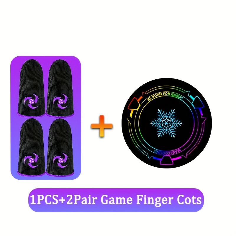 TEMU [matching Of Gaming Finger Sleeves] 1pc/2pcs 6cm Mobile Phone Cooling Auxiliary Semiconductor Mobile Phone Cooling New Metal Plate Ring Is