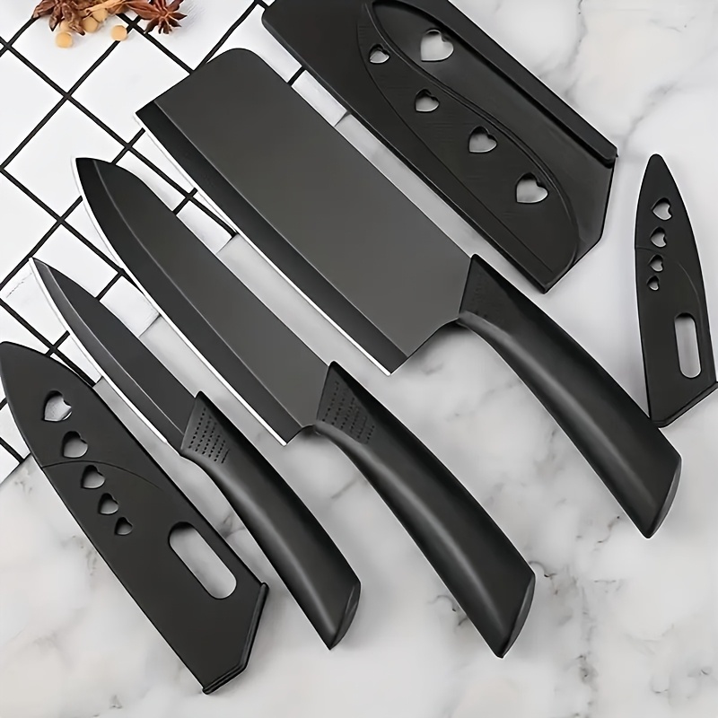 TEMU Stainless Steel Kitchen Knife Set For , Versatile Chef Knives, Bone Cutting Knives, Butcher Knives, Kitchen Scissors For Cutting Bones, Duck And Fish, With Multiple Ingredients In 1 Set