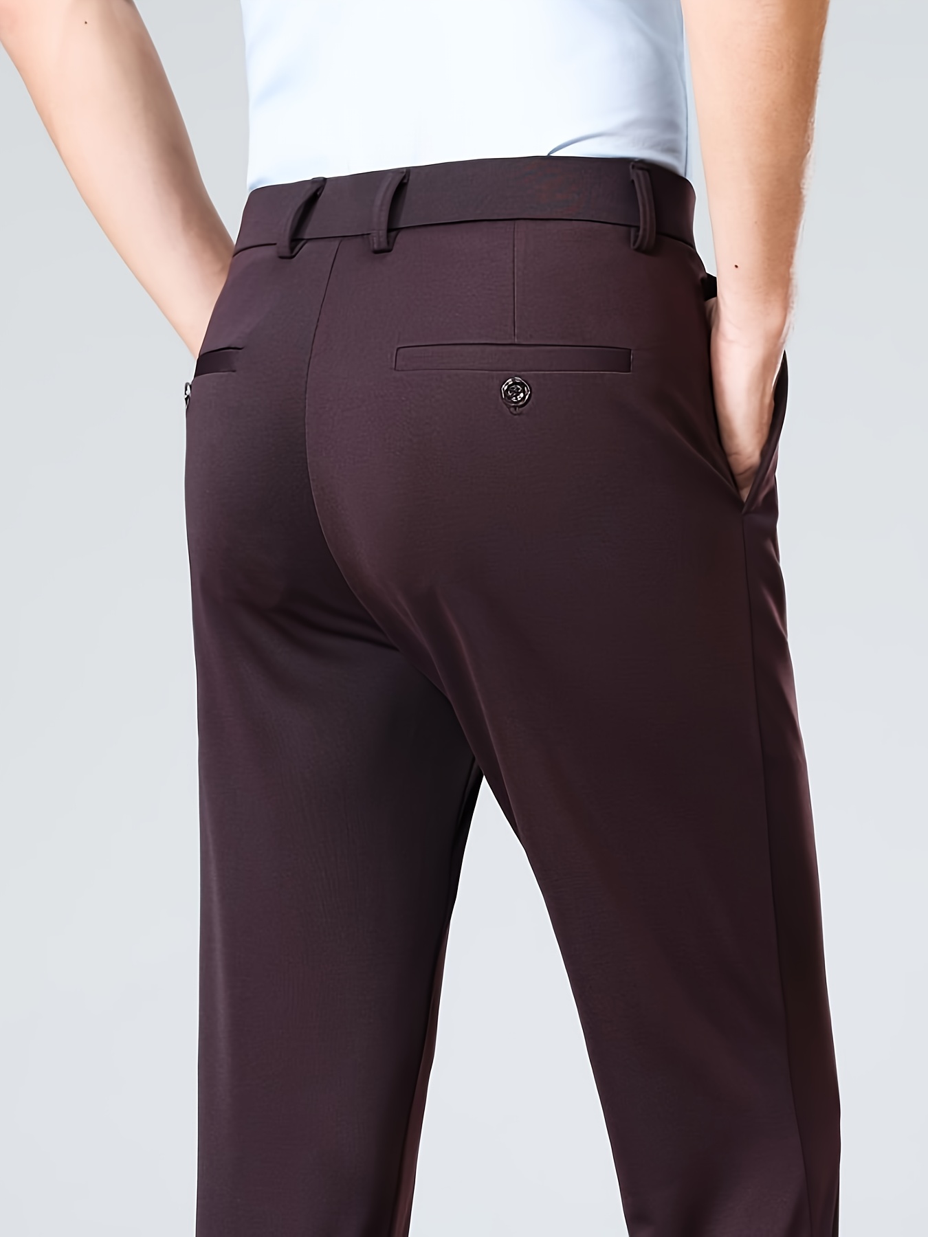 Suit Trousers | Stretch Slim Fit | Wrinkle-Resistant Dress Pants | Versatile for All Seasons And Occasions, Smooth Texture