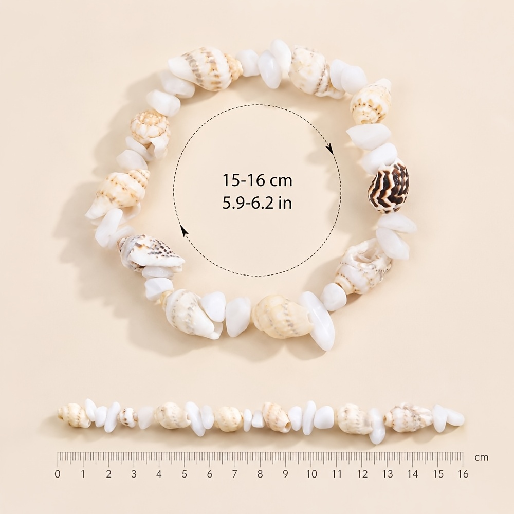 Natural Crystal Crushed Stone Elastic Bracelet, Beach Style Gift