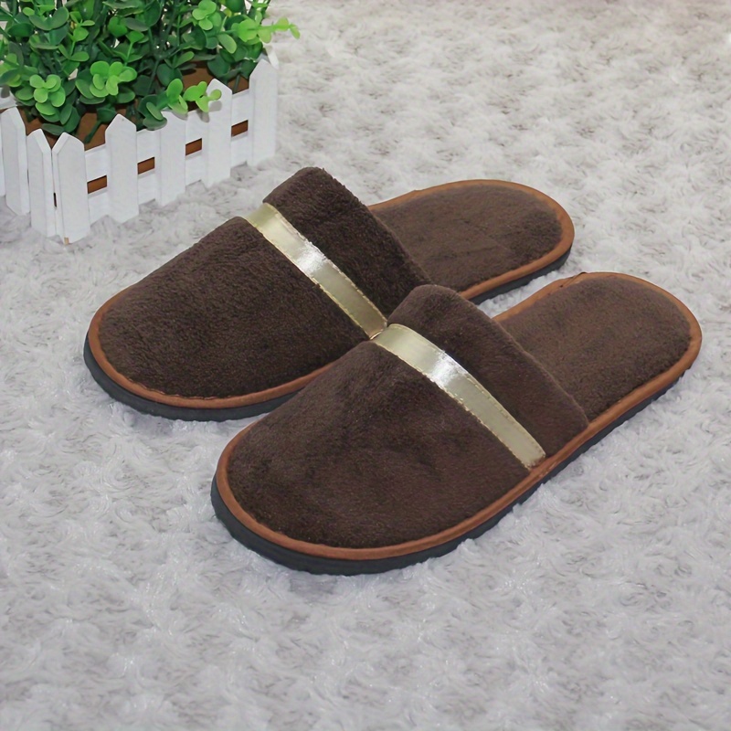 

Ultra- Fleece Slippers For Men - Luxurious, , Non-slip Sole, Washable, Disposable, And Breathable For Home, Hotel, School, And Spa Use