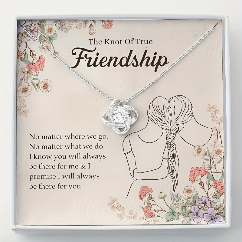 TEMU Necklace With Heart Pendant - "to My Dearest Friend" Engraved Message, Perfect For Christmas, Thanksgiving, Or Birthday Gifts, Ideal For Daily