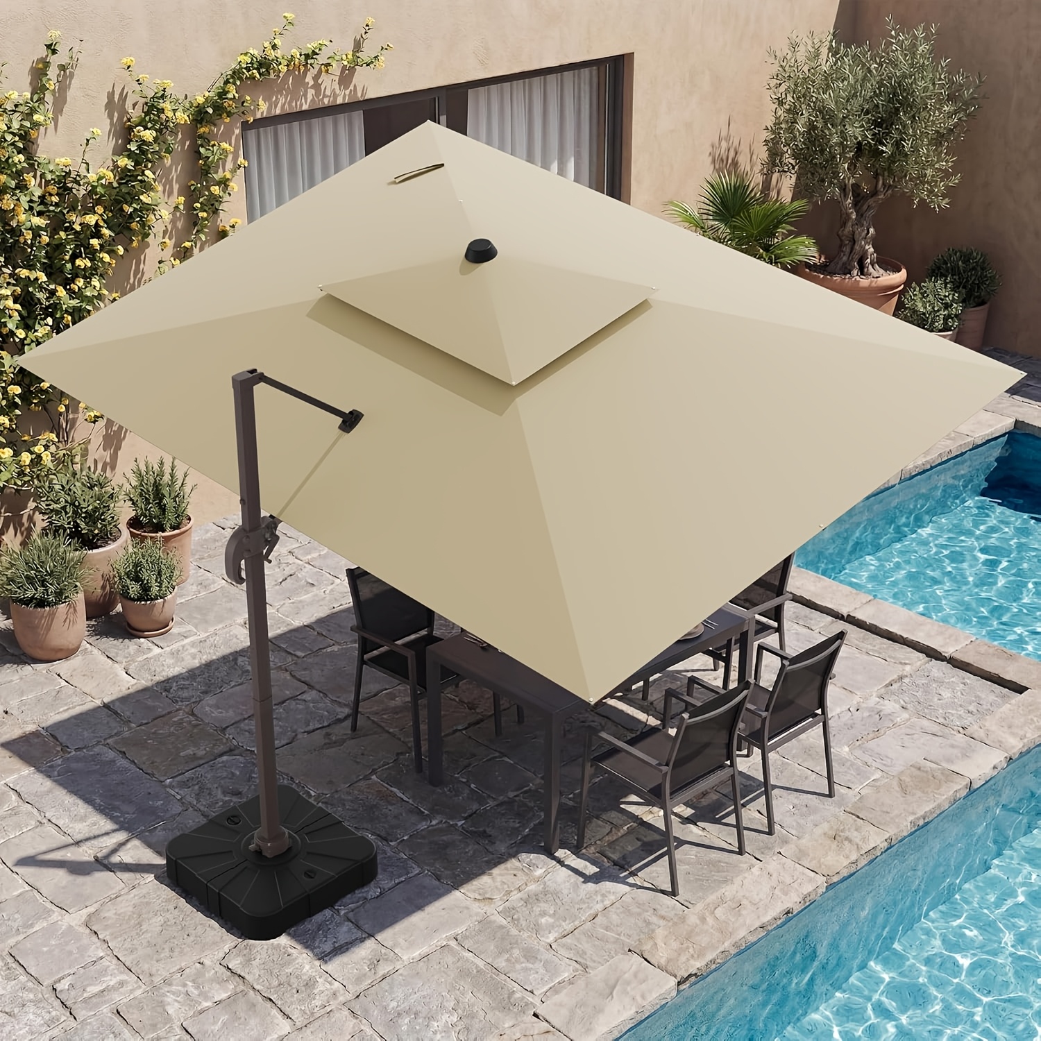 dragonfruit colored patio umbrella Patio Umbrella Replacement Canopy 9 Ft 6 Rib Fuchsia  Formosa Covers