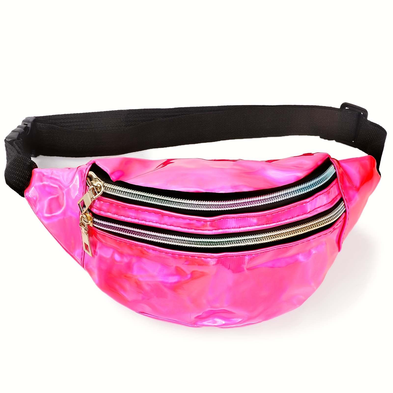 Laser Waist Pack Women Outdoor Holographic Chest Bag Casual Ladies Single Shoulder Body Bag Iridescent Reflective Laser Waist Pack Women Body Chest Bag