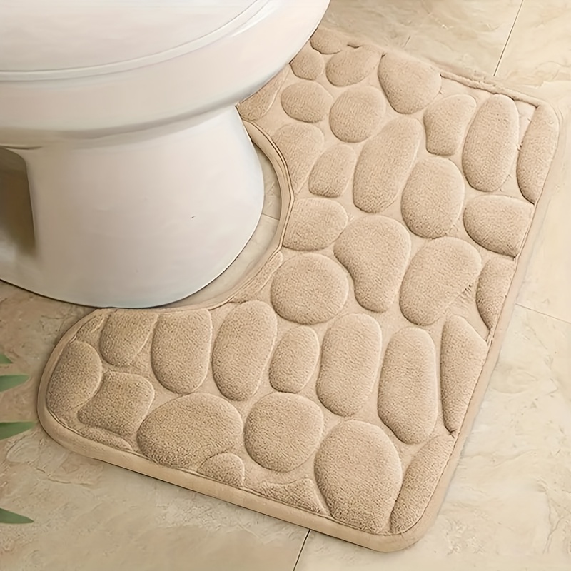 TEMU 1 tapis de bain en molleton de de U, doux et antidérapant, idéal pour de bain