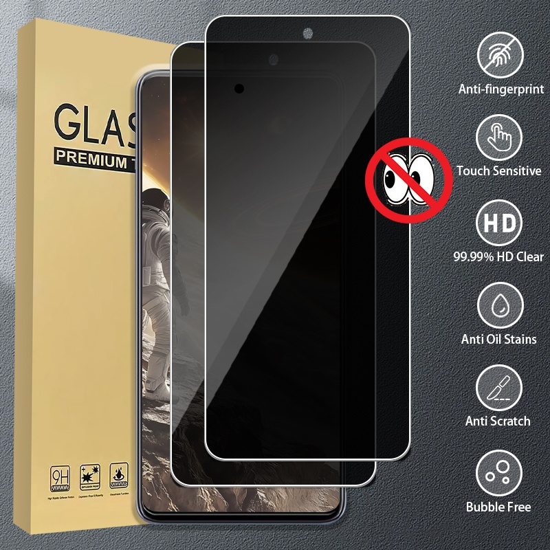 2pcs [* Privacy] Privacy Protection Film Tempered Glass, Black, Glossy  Surface, Screen Protection Coated Glass Quality, Mobile Accessories,