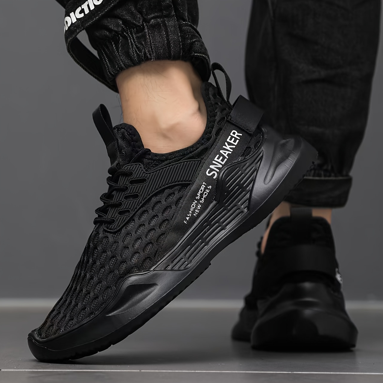 *'s Casual Athletic Sneakers Breathable, Comfortable Running Footwear  with Hook-and-loop=