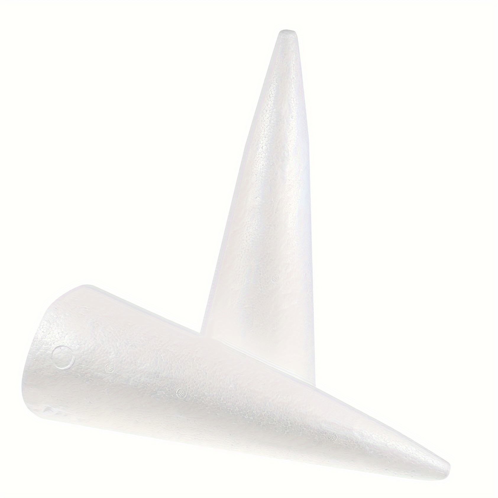 

4pcs White Foam Cones For Crafts, Polystyrene Cone Christmas Tree Table Centerpiece Props