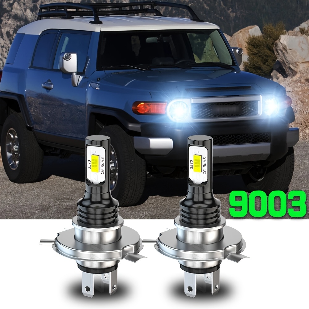 2pcs 9003 h4 3570 led headlight bulbs 6000k high low beam   white