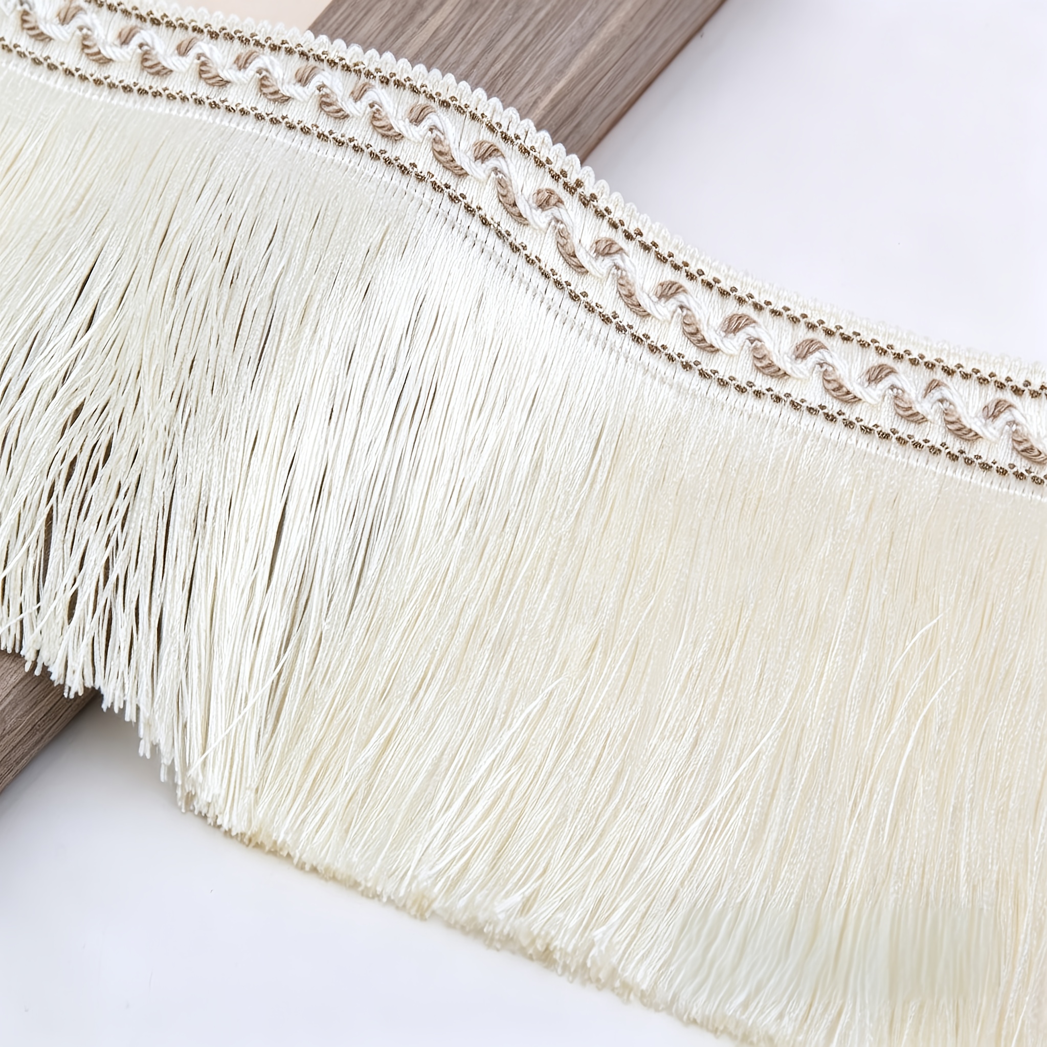 TEMU 13 Cm And Widened Tassel, 150 Cm Long Tassel Lace Tablecloth, Sofa Cushion, Decorative Lace Curtain, Craft Supplies, Decorative Tassel Edge