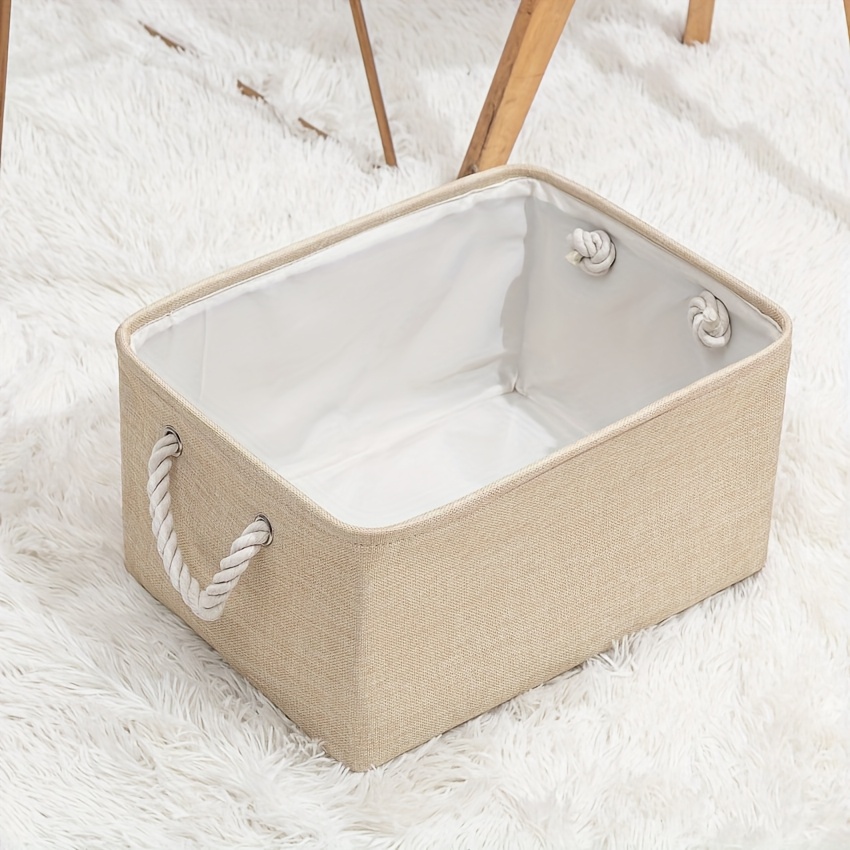 1pc Storage Basket, A Versatile Storage Solution Perfect For Home Organization. Ideal For Storing Clothes, Documents,, Miscellaneous Items, And Other . Foldable For Compact Storage, Shelf Baskets