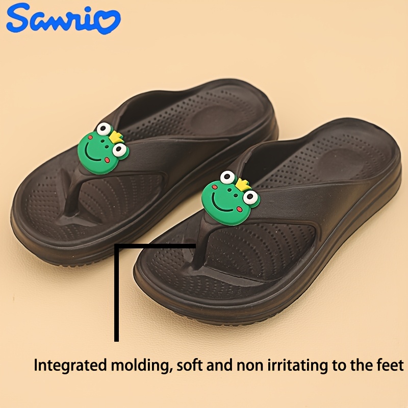     womens summer flip flops 4cm thick eva soft lightweight sandals with arch support non slip eva sole cartoon design for outdoor casual wear comfortable footwear   flipflops durable footwear Product details 0