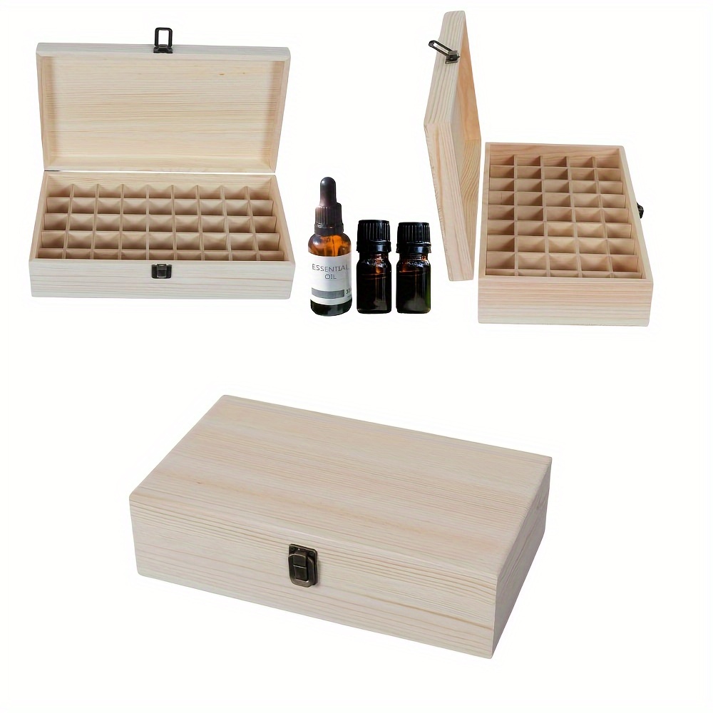 

45 Oil Storage Wooden Box Portable Oil Storage Box Oil Display -15ml Applicable