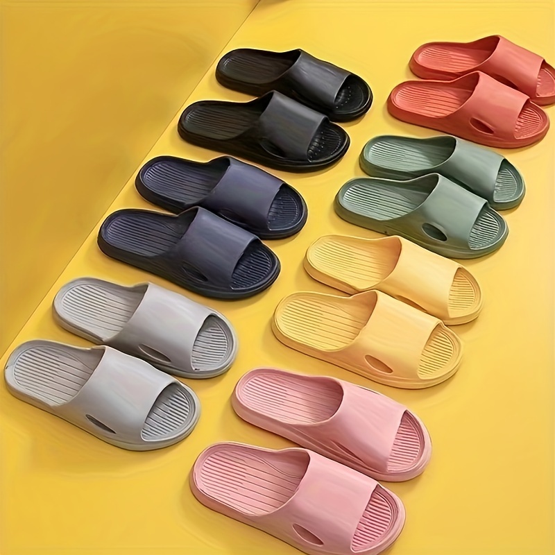 

Black Eva Slides - Comfortable, Non-slip, Odor-resistant Sole Sandals For Indoor/outdoor Use