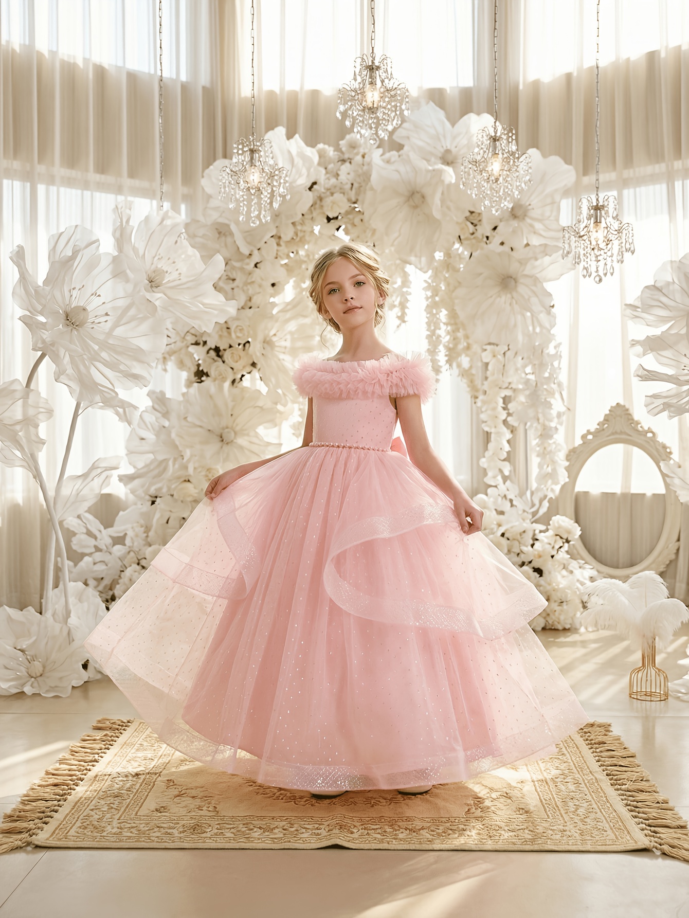 girls princess dresses Blue Princess Dress 4-5 main image 1