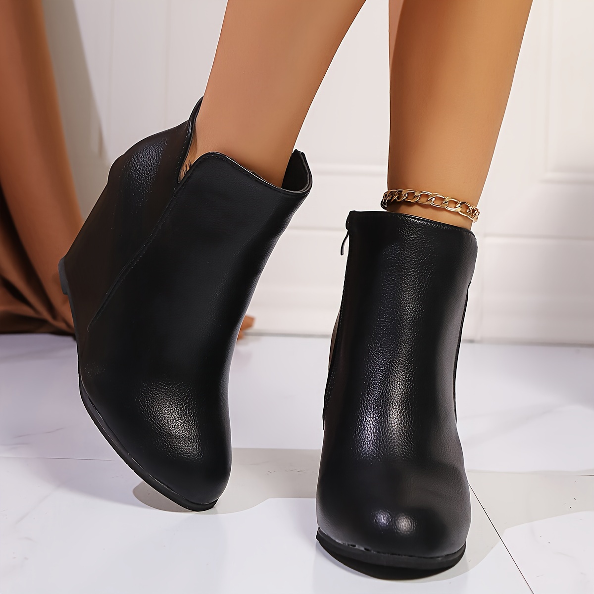 Leder Stiefeletten Damen Mit Keilabsatz River Island