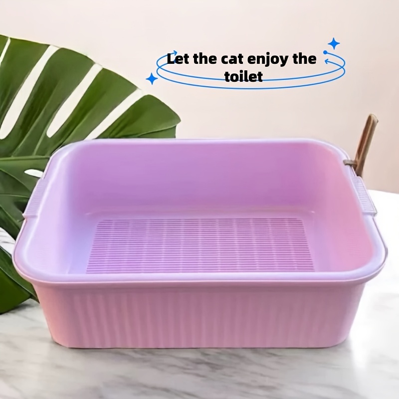 open style double layer large cat litter box anti splash and deodorizing   litter and is easy to   supplies Product details 2
