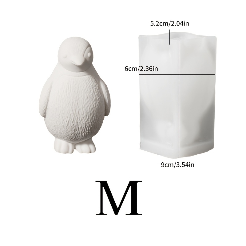 TEMU Resin Silicone Molds 3d Penguin Silicone Molds Diy Scented Candle Soap Cement Plaster Decorative Molds Aquarium Decorations Christmas Handmade