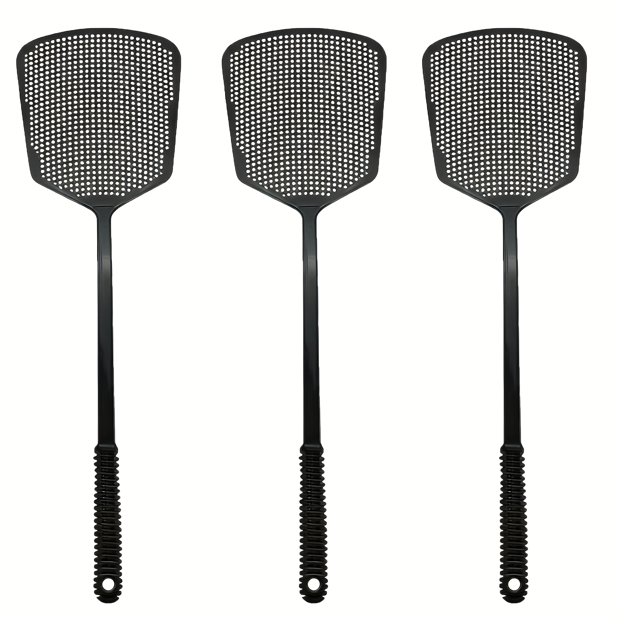 Image of 3pcs Of Long-handled Fly Swatters - Durable Killers Suitable For Indoor And Outdoor Use. Powerful Insect Repellents For Summer. Essential For Apartments, Dormitories, And Homes.