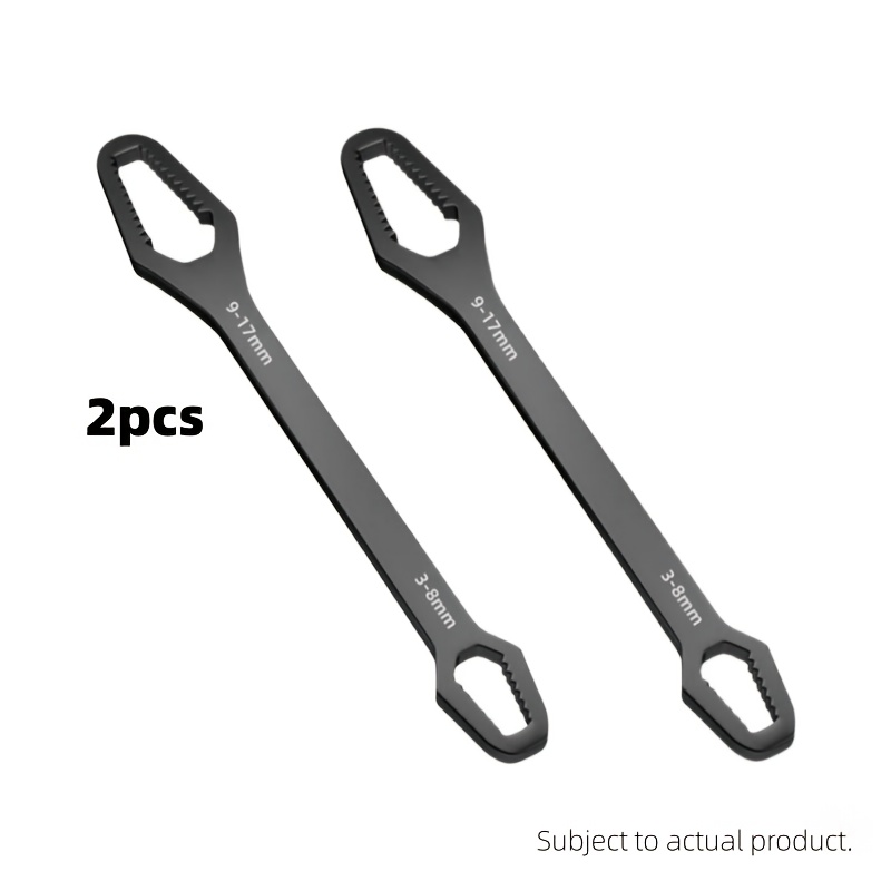 TEMU Lot de 2 clés Torx noires, clé double extrémité réglable auto- avec plage de mâchoires de 0,12 à 0,67 pouce, construction épaisse et durable en