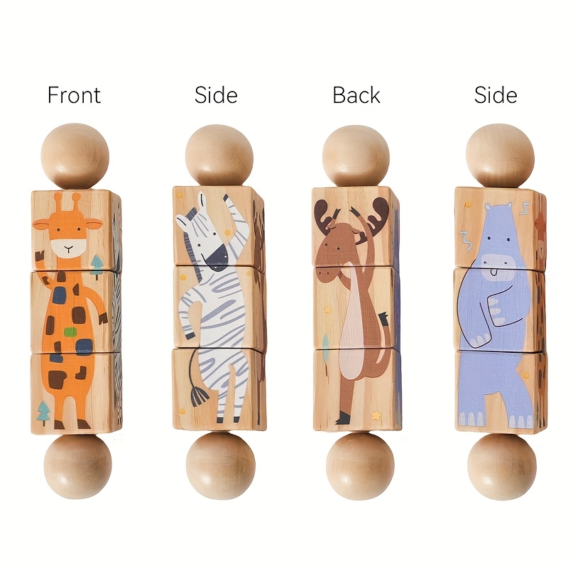Image of Cartoon Multifunctional Rotating Rattle, Cute Animal Rotating Shape Matching Toy, Rattle Baby Grasping Toy, Rattle, Puzzle Spinning Toy, Cute Puzzle Toy, Christmas Gift