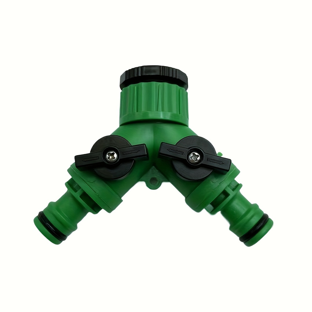 Image of 1pc 2-way Water Hose Tap Splitter Connector And Y Type Adapter For Garden Faucet - Connectors For Yard Use