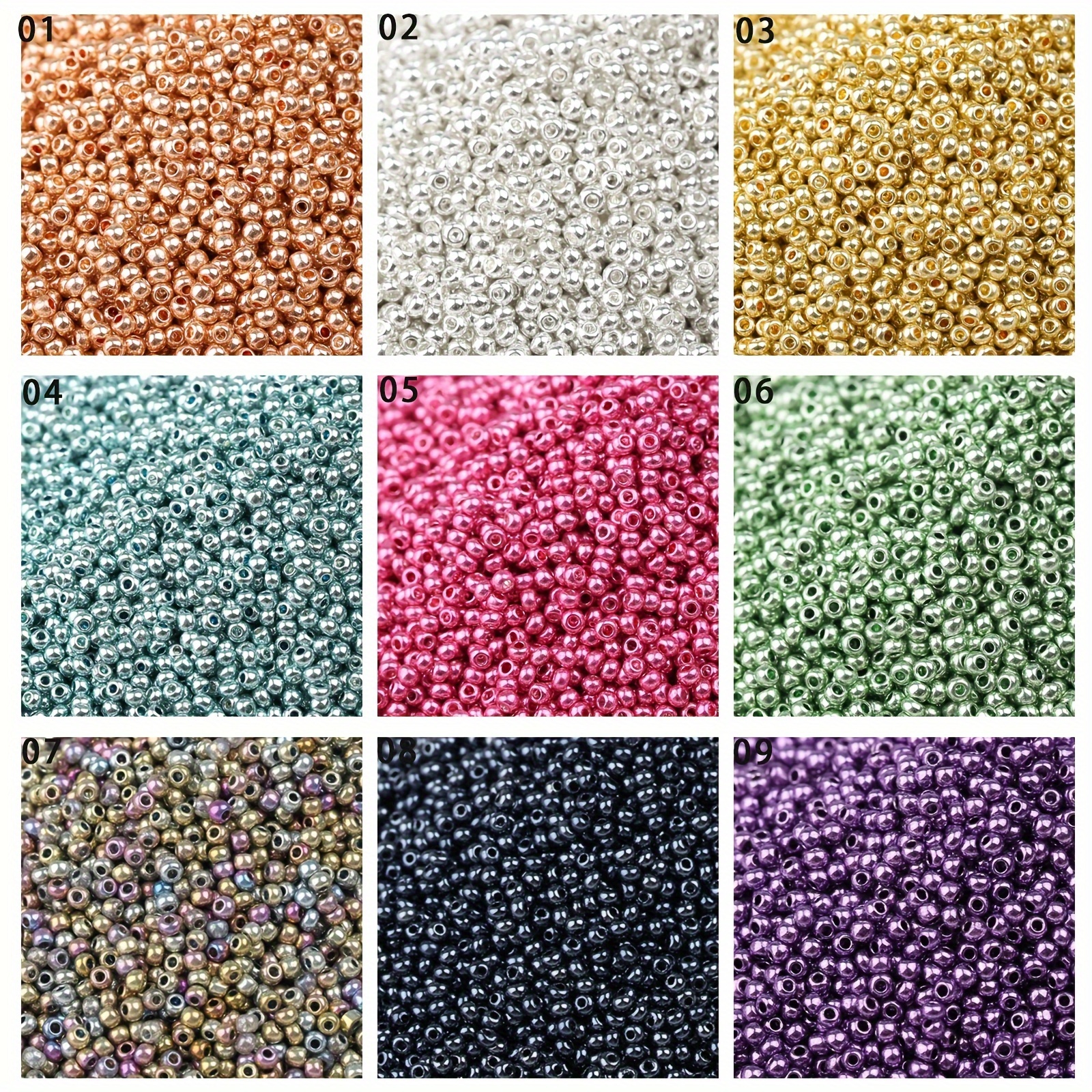 

1 Pack Contains 15 Grams With 1500pcs Of 2mm Uniformly Electroplated Golden Glass Seed Beads.