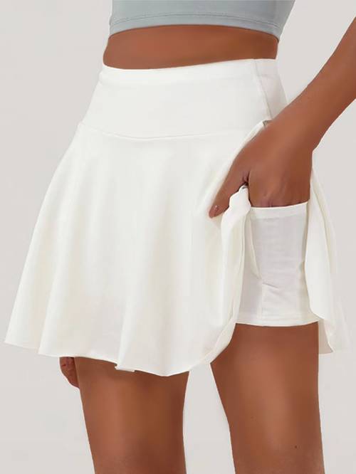 תמונת פריט חצאית מידי ספורטיבית אלגנטית לנשים עם כיסים, מושלמת כמתנה לקיץ לאישות, משפחה וחברים