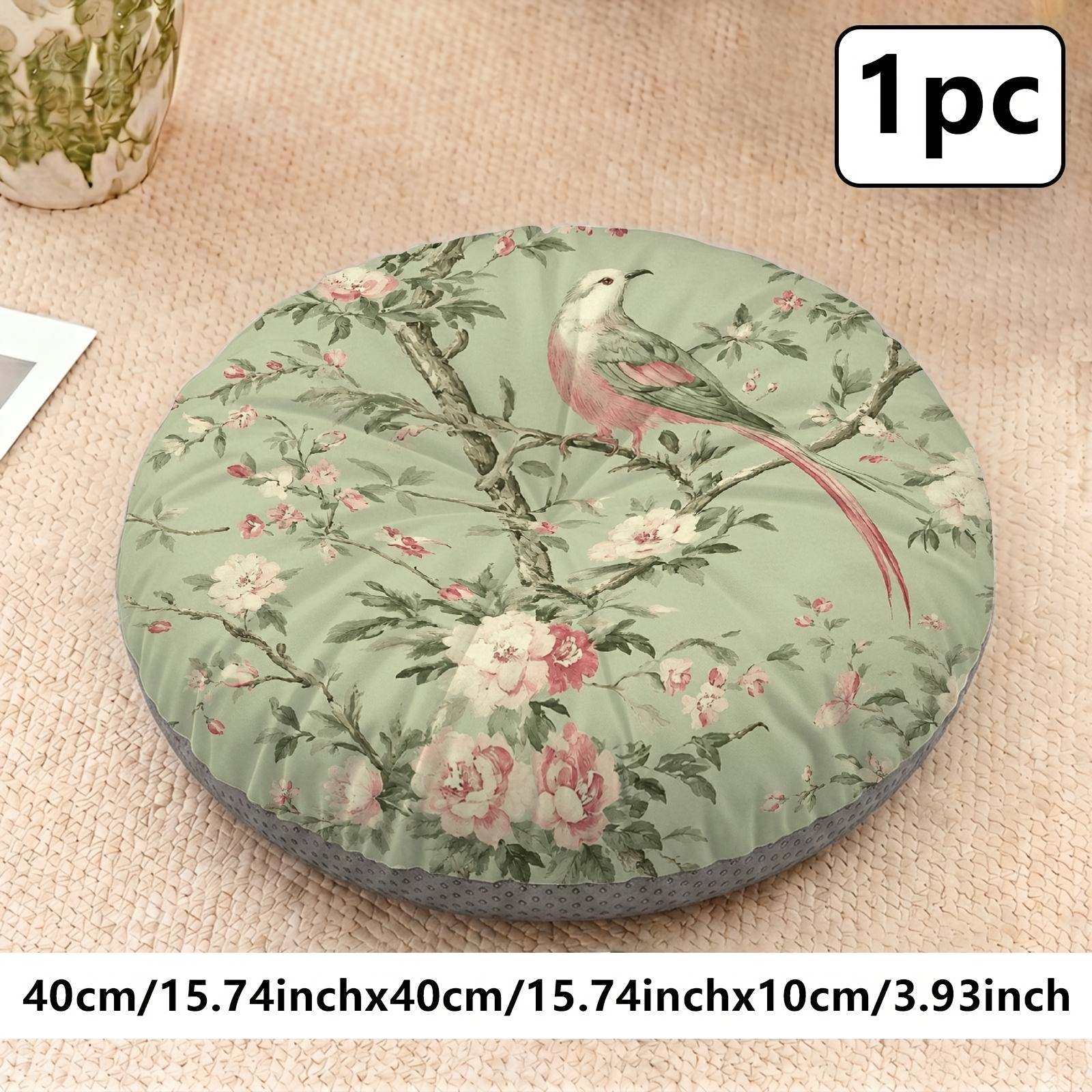TEMU Cuscino 1 pz con motivo uccello, , pianta, 16x16 pollici, imbottitura in morbida microfibra, cuscini per seduta da , cuscini per seduta per