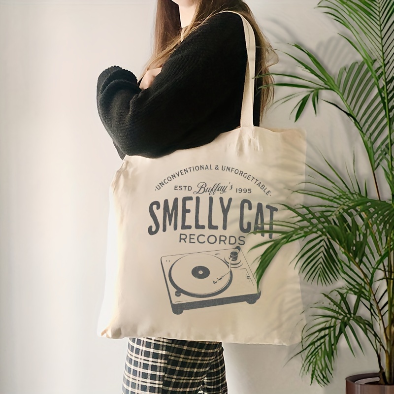 

Smelly Cat Friends Canvas Tote Bag - Stylish Shoulder Bag For Daily , Shopping & Travel | Polyester, Foldable Design | Perfect Gift For Music Lovers