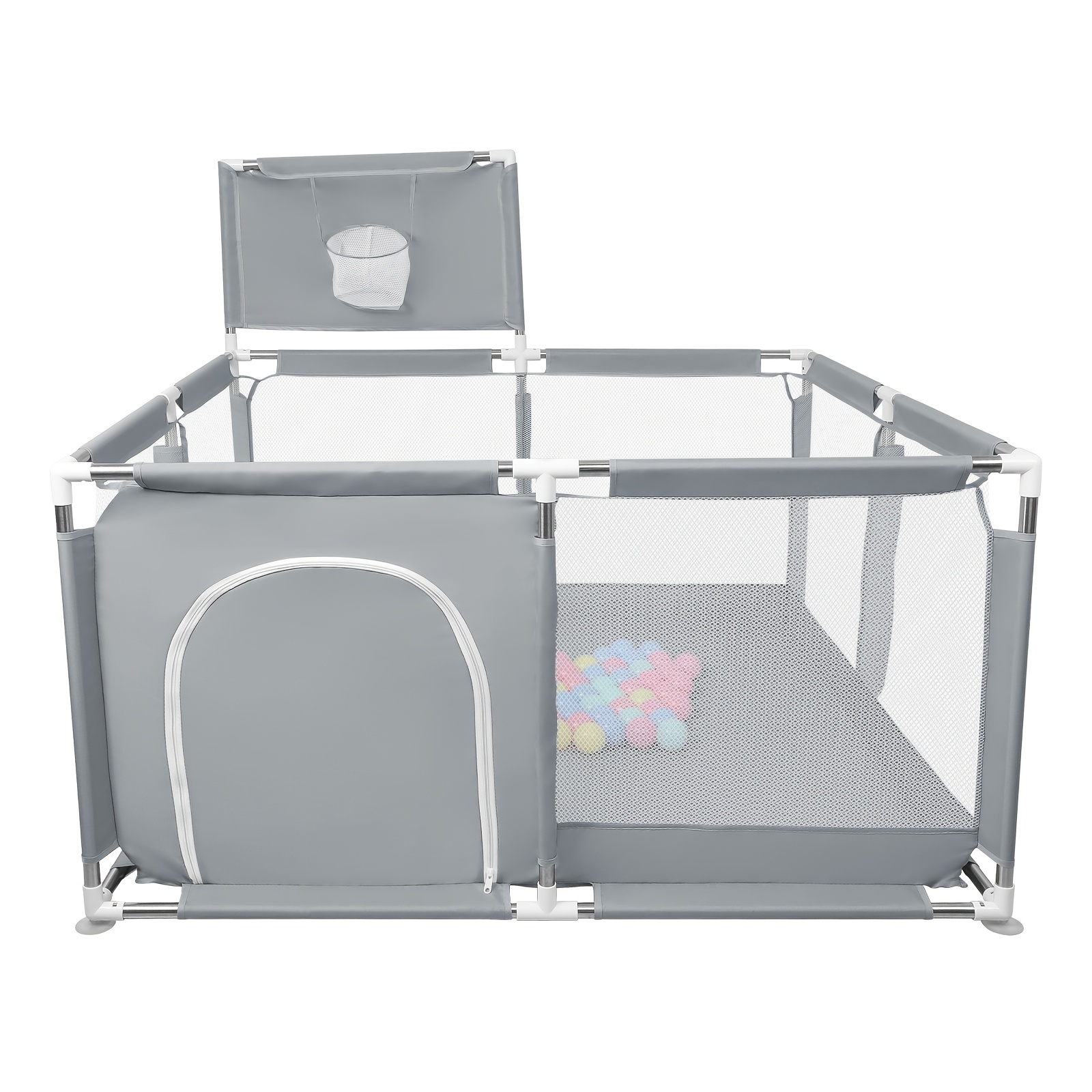 Image of Multifunctional Pet Enclosure, Breathable Mesh Cage, Small Animal Habitat, Dog Crate, With Suction Cup Holder, Suitable For Dogs, Puppies, Rooms, And Homes