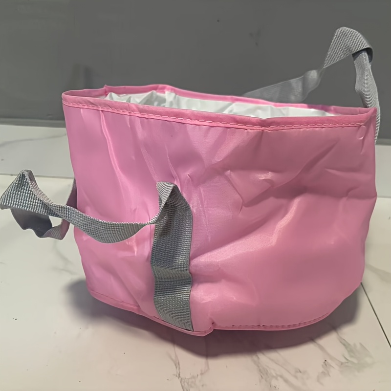 1pc Pink Mini Foldable Foot Bath With Storage Bag, A Travel Essential. This Lightweight Spa Tub Requires No Power And Is Fragrance-free, Making It An As A Valentine's Day Gift Or For Home Use