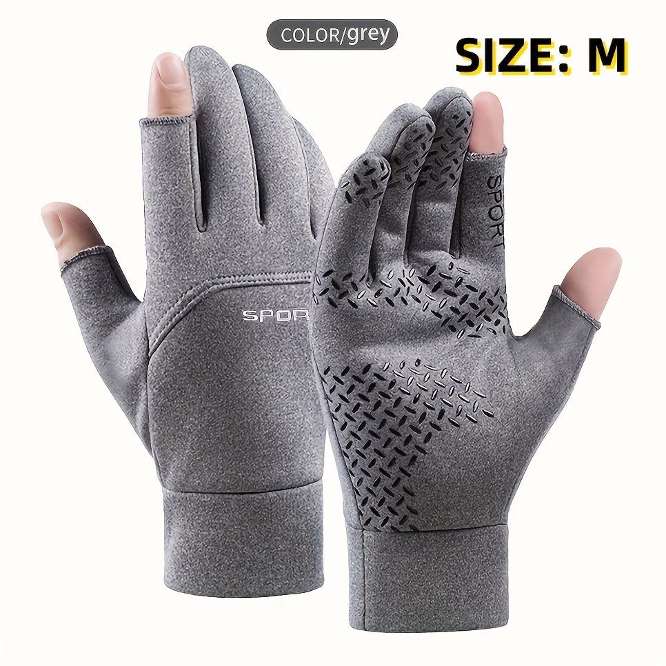 1pair Thickened Anti-Slip Wear Resistant Fishing Gloves With Full