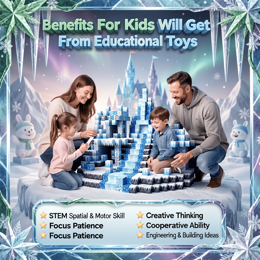100pcs Magnetic Building Tiles Interactive Assembly Toy Box