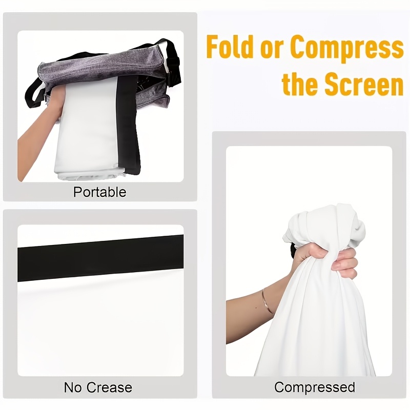 60-Inch Double-Sided Wrinkle-Resistant Projection Screen